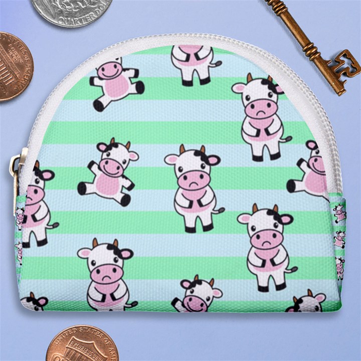 Cow Pattern Horseshoe Style Canvas Pouch