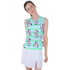 Cow Pattern Women s Sleeveless Sports Top