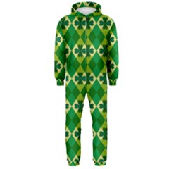 St Patricks Pattern Hooded Jumpsuit (men)  by designsbymallika