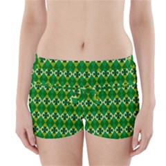 St Patricks Pattern Boyleg Bikini Wrap Bottoms by designsbymallika