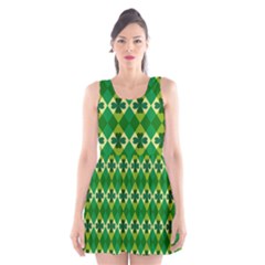 St Patricks Pattern Scoop Neck Skater Dress by designsbymallika