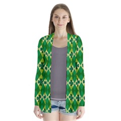 St Patricks Pattern Drape Collar Cardigan by designsbymallika