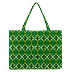 St Patricks Pattern Zipper Medium Tote Bag by designsbymallika