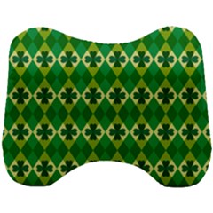 St Patricks Pattern Head Support Cushion by designsbymallika