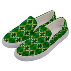 St Patricks Pattern Men s Canvas Slip Ons by designsbymallika