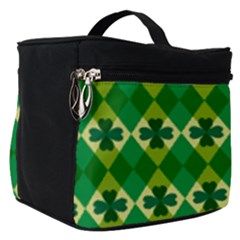 St Patricks Pattern Make Up Travel Bag (small) by designsbymallika