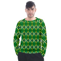 St Patricks Pattern Men s Long Sleeve Raglan Tee