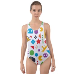 Gamer Cut-out Back One Piece Swimsuit by designsbymallika