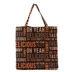 When Food Is Love Grocery Tote Bag by designsbymallika