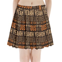 When Food Is Love Pleated Mini Skirt by designsbymallika