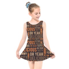 When Food Is Love Kids  Skater Dress Swimsuit by designsbymallika