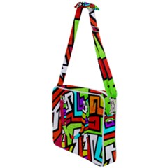 Graffitti Pattern Cross Body Office Bag by designsbymallika