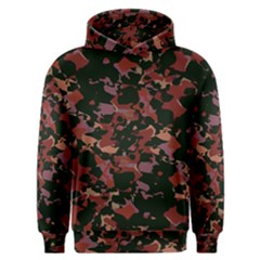 Red Dark Camo Abstract Print Men s Overhead Hoodie by dflcprintsclothing