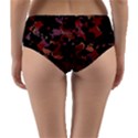 Red Dark Camo Abstract Print Reversible Mid-Waist Bikini Bottoms View2