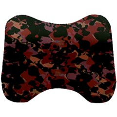 Red Dark Camo Abstract Print Head Support Cushion by dflcprintsclothing