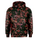 Red Dark Camo Abstract Print Men s Overhead Hoodie View1