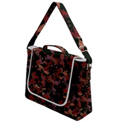 Red Dark Camo Abstract Print Box Up Messenger Bag