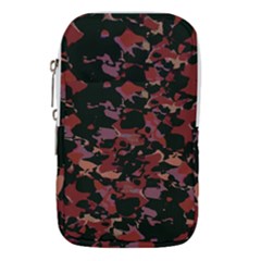 Red Dark Camo Abstract Print Waist Pouch (small) by dflcprintsclothing