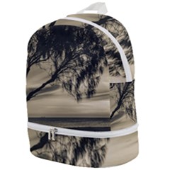 Coast Sunset Scene, Montevideo, Uruguay Zip Bottom Backpack by dflcprintsclothing