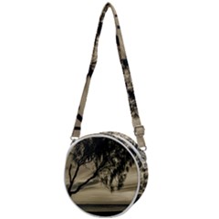 Coast Sunset Scene, Montevideo, Uruguay Crossbody Circle Bag by dflcprintsclothing