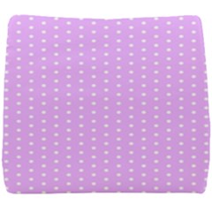 White Polka Dot Pastel Purple Background, Pink Color Vintage Dotted Pattern Seat Cushion by Casemiro