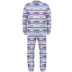 Pastel Lines, Bars Pattern, Pink, Light Blue, Purple Colors Onepiece Jumpsuit (men)  by Casemiro