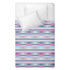 Pastel Lines, Bars Pattern, Pink, Light Blue, Purple Colors Duvet Cover Double Side (single Size) by Casemiro