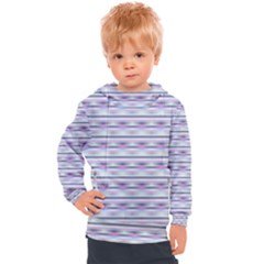 Pastel Lines, Bars Pattern, Pink, Light Blue, Purple Colors Kids  Hooded Pullover