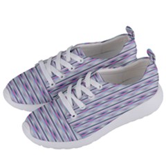 Pastel Lines, Bars Pattern, Pink, Light Blue, Purple Colors Women s Lightweight Sports Shoes by Casemiro