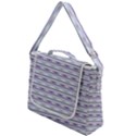 Pastel lines, bars pattern, pink, light blue, purple colors Box Up Messenger Bag View1