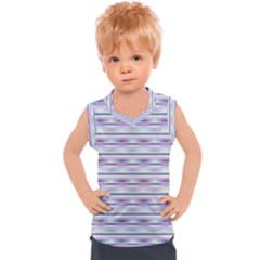 Pastel Lines, Bars Pattern, Pink, Light Blue, Purple Colors Kids  Sport Tank Top