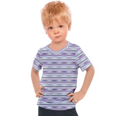 Pastel Lines, Bars Pattern, Pink, Light Blue, Purple Colors Kids  Sports Tee