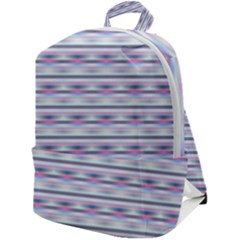 Pastel Lines, Bars Pattern, Pink, Light Blue, Purple Colors Zip Up Backpack by Casemiro