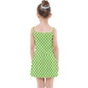 Pastel green lemon, white polka dots pattern, classic, retro style Kids  Summer Sun Dress View2