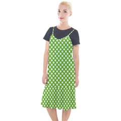 Pastel Green Lemon, White Polka Dots Pattern, Classic, Retro Style Camis Fishtail Dress by Casemiro