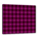 Dark purple, violet tartan, buffalo plaid like pattern Canvas 24  x 20  (Stretched) View1