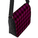 Dark purple, violet tartan, buffalo plaid like pattern Flap Closure Messenger Bag (S) View2