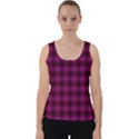 Dark purple, violet tartan, buffalo plaid like pattern Velvet Tank Top View1