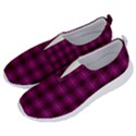 Dark purple, violet tartan, buffalo plaid like pattern No Lace Lightweight Shoes View2