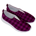 Dark purple, violet tartan, buffalo plaid like pattern No Lace Lightweight Shoes View3