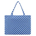 Pastel Blue, white polka dots pattern, retro, classic dotted theme Medium Tote Bag View1