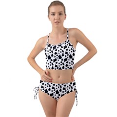 Black And White Cow Spots Pattern, Animal Fur Print, Vector Mini Tank Bikini Set by Casemiro