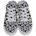 Black and white cow spots pattern, animal fur print, vector Half Slippers View1