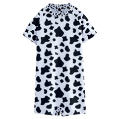 Black And White Cow Spots Pattern, Animal Fur Print, Vector Kids  Boyleg Half Suit Swimwear by Casemiro