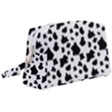 Black and white cow spots pattern, animal fur print, vector Wristlet Pouch Bag (Large) View1