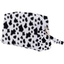 Black and white cow spots pattern, animal fur print, vector Wristlet Pouch Bag (Large) View2