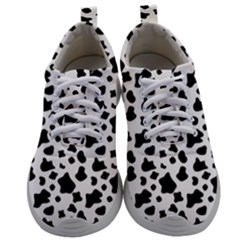 Black And White Cow Spots Pattern, Animal Fur Print, Vector Mens Athletic Shoes by Casemiro