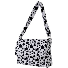 Black And White Cow Spots Pattern, Animal Fur Print, Vector Full Print Messenger Bag (l) by Casemiro