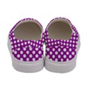 White and purple, polka dots, retro, vintage dotted pattern Women s Canvas Slip Ons View4