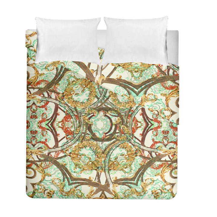 Multicolored Modern Collage Print Duvet Cover Double Side (Full/ Double Size)